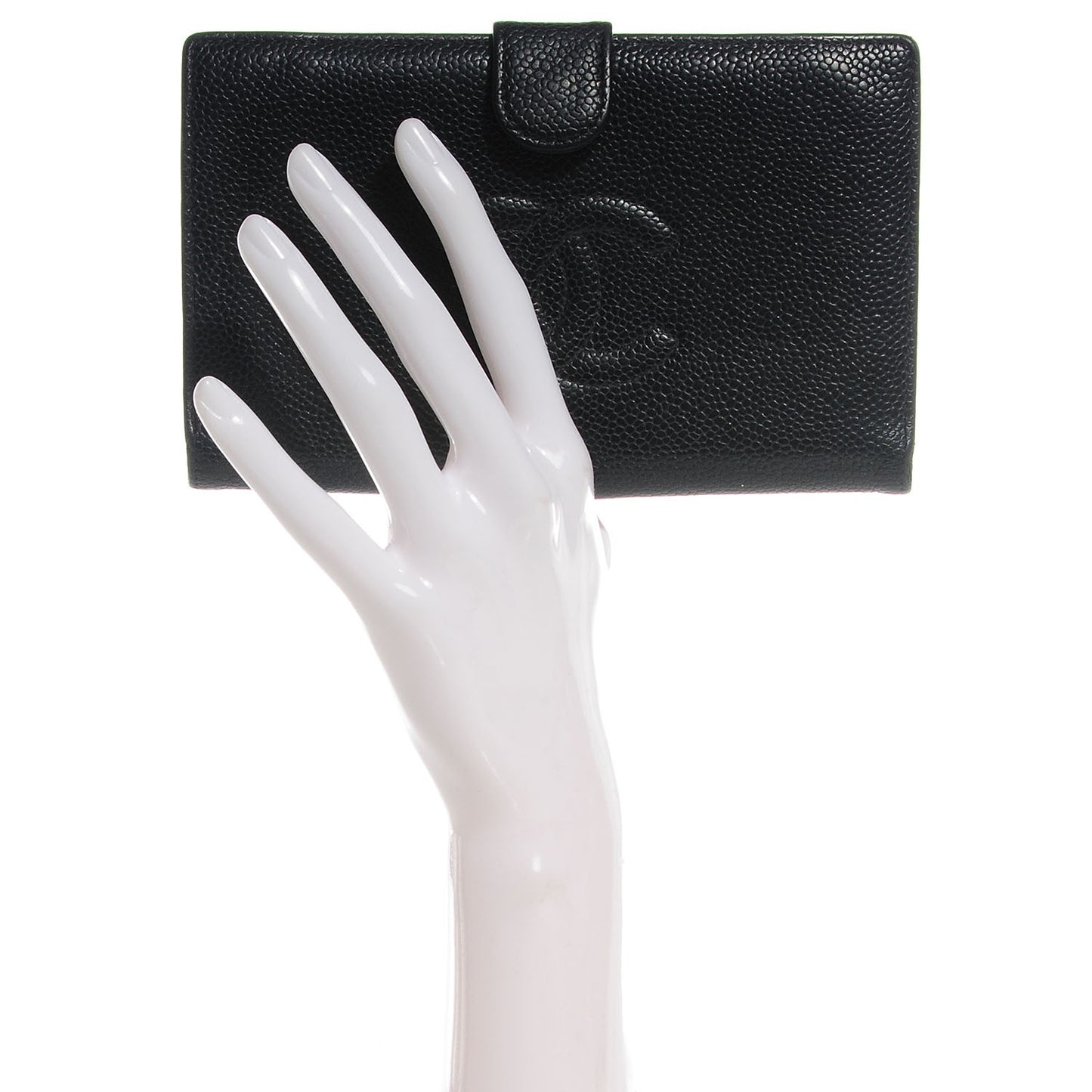 Caviar Timeless CC French Wallet Black