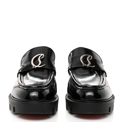 Christian Louboutin Patent Mens Medallion Flat Loafers 39 Black 3 of 8