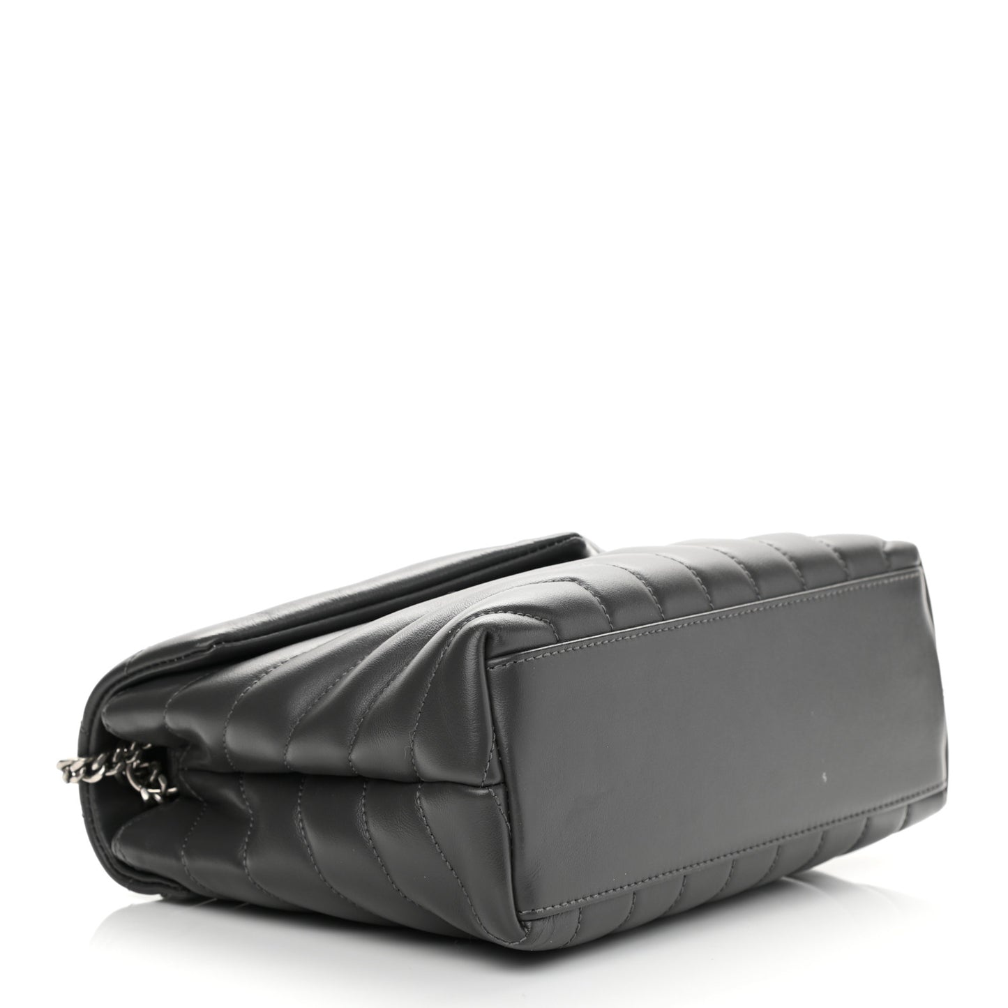 Calfskin Y Quilted Monogram Small Loulou Chain Satchel Storm