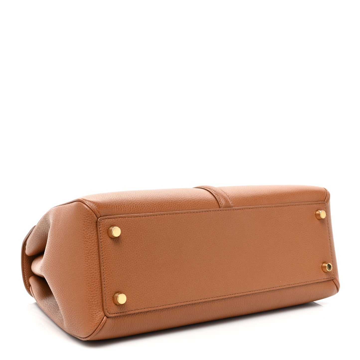 Grained Calfskin Classique 16 Top Handle Bag Tan