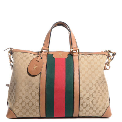 Gucci GG Canvas Monogram Large Rania Top Handle Bag New Sand 1 of 8