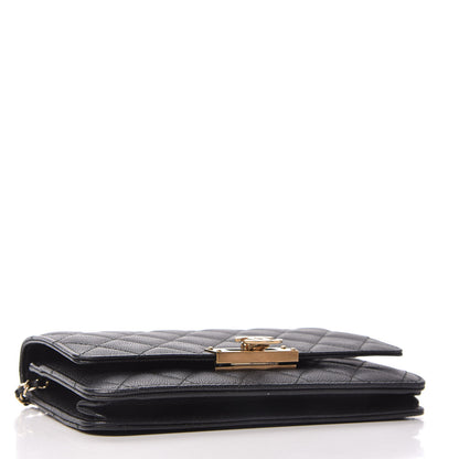 Chanel Caviar Quilted Golden Class Wallet On Chain WOC Black 4 of 12