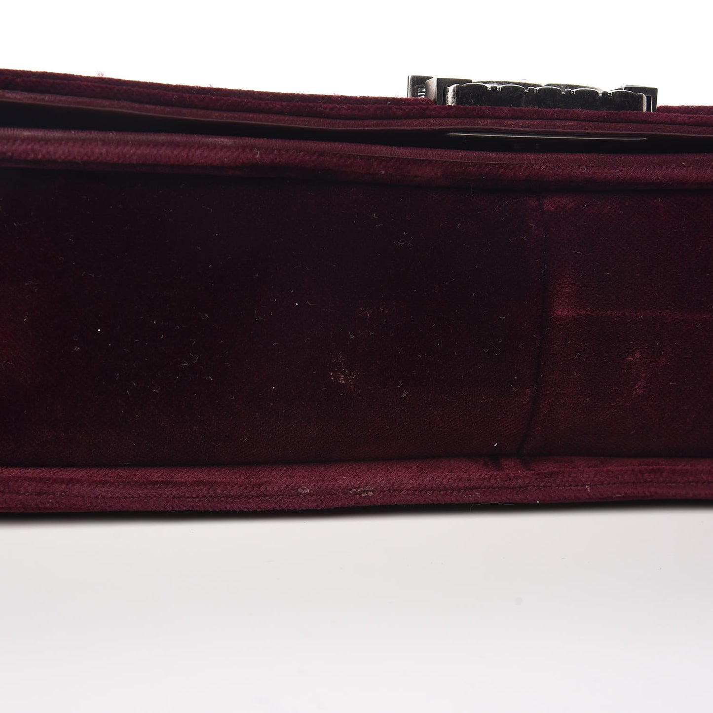 Velvet Tweed Large Boy Flap Burgundy