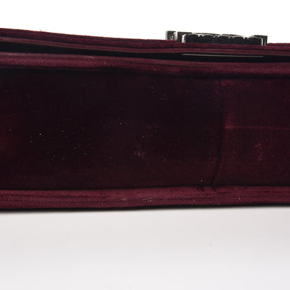 Chanel Velvet Tweed Large Boy Flap Burgundy 10 of 20