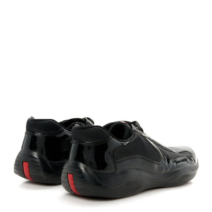 Prada Patent Mens America's Cup Patchwork Sneakers 10.5 Black 5 of 9