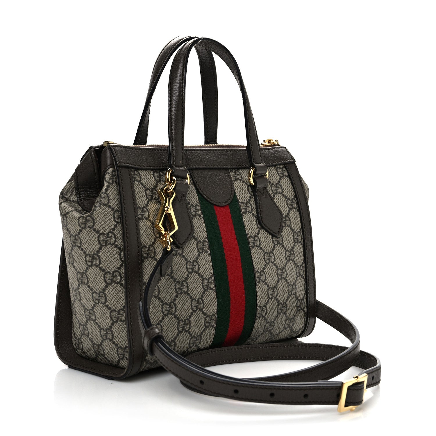 Gucci GG Supreme Monogram Small Ophidia Tote Bag Brown 3 of 10