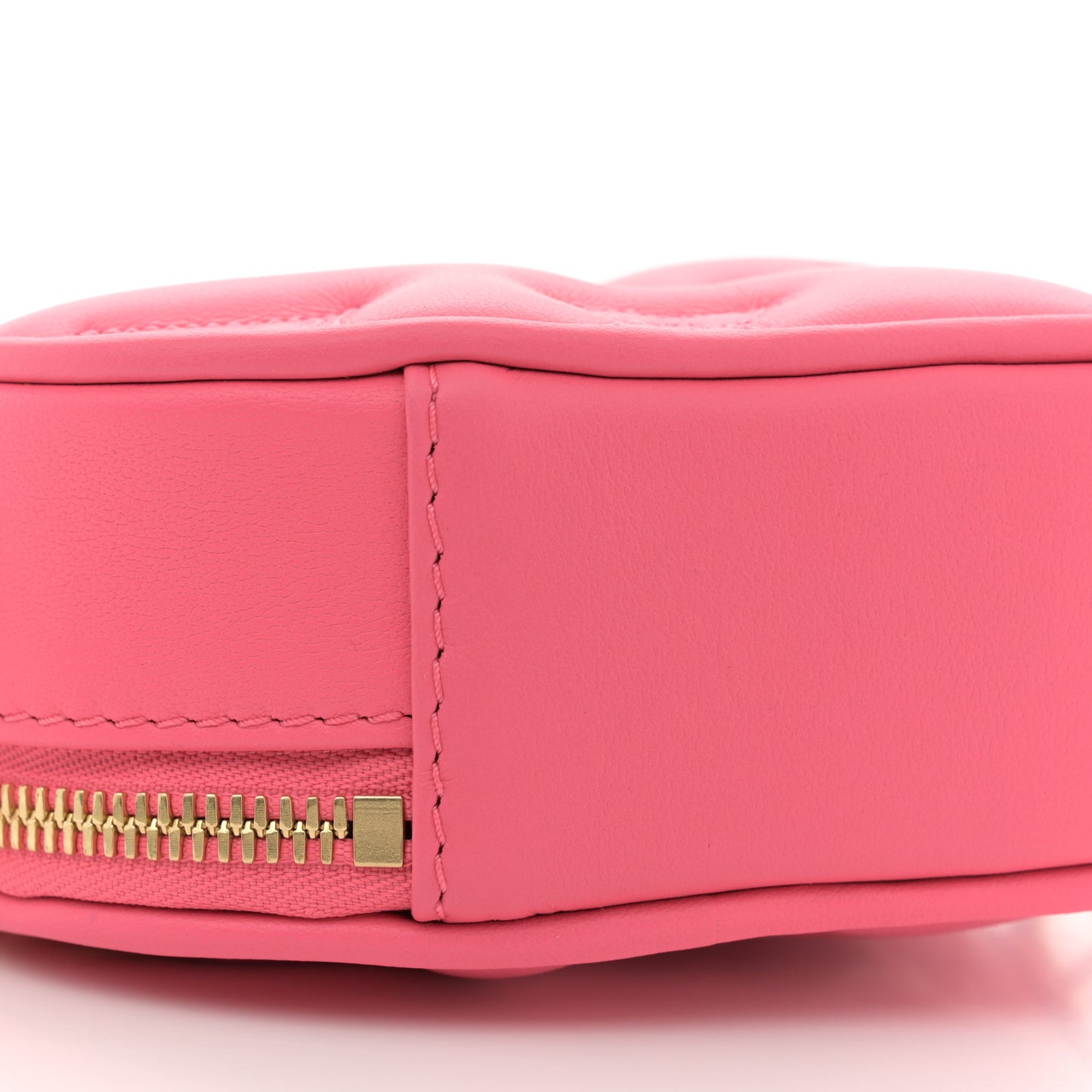 Calfskin Embroidered Monogram Pop My Heart Bag Pouch Dragon Fruit Pink