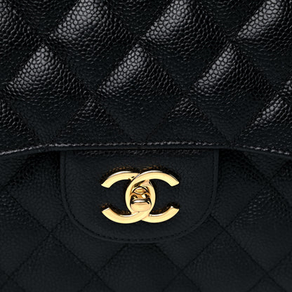 Chanel Caviar Quilted Jumbo Double Flap Black 8 of 10