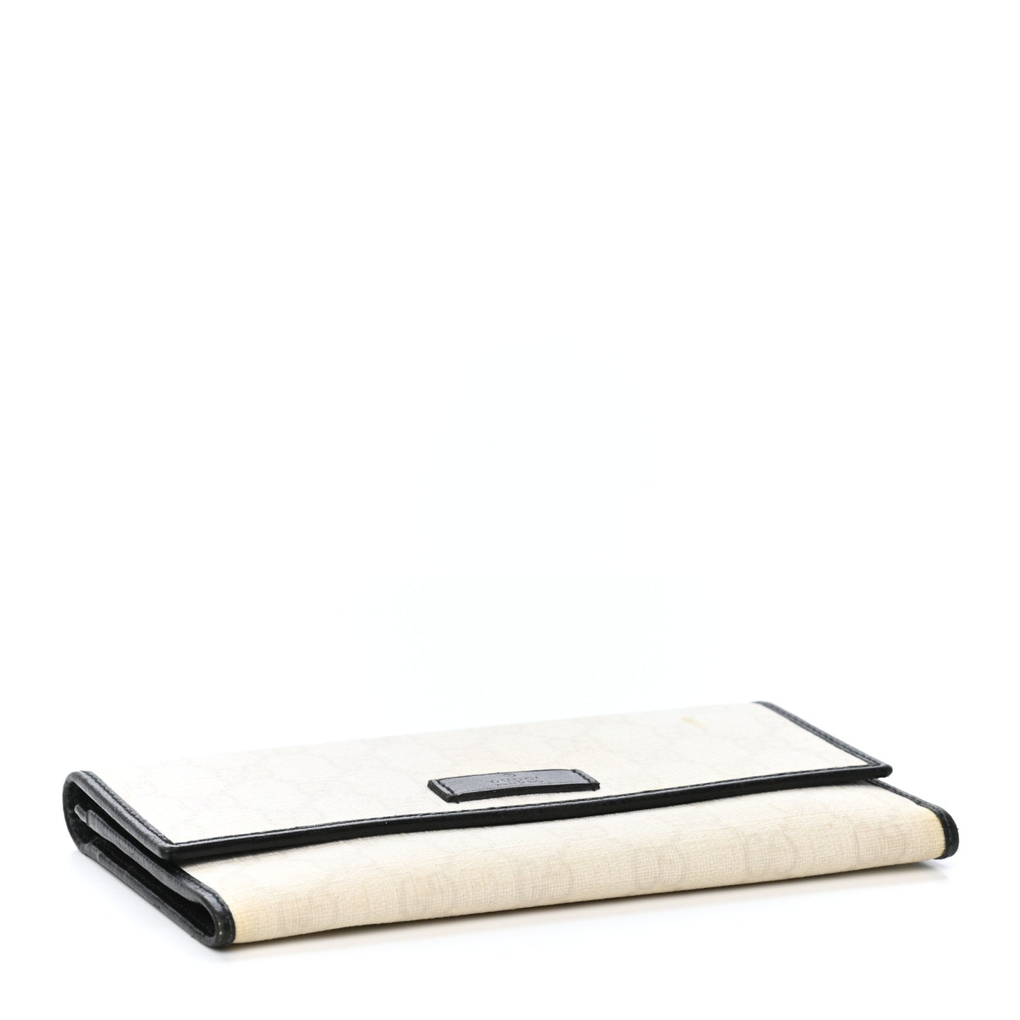 GG Plus Monogram Joy Continental Flap Wallet White Black