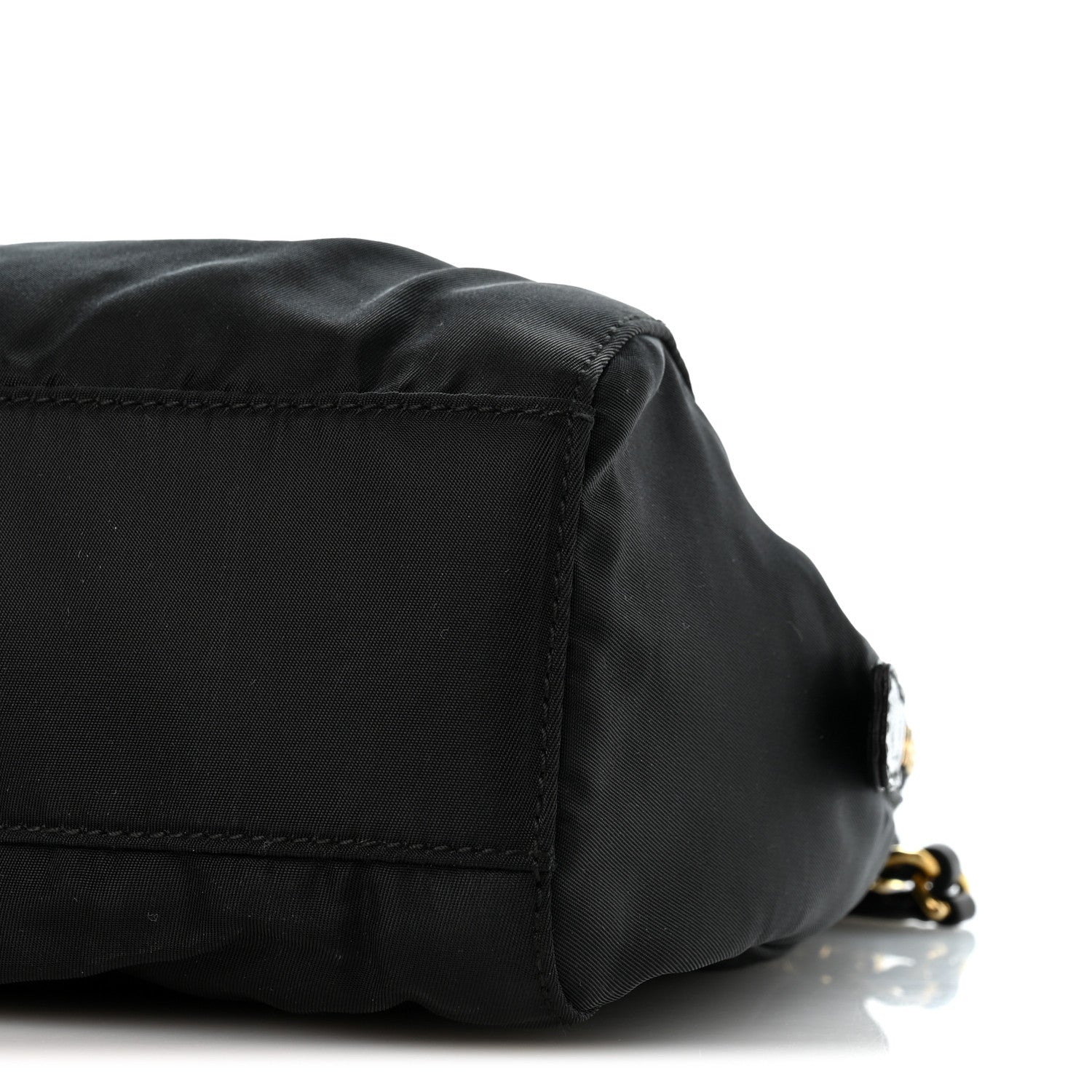 Prada Tessuto Nylon Acciaio Chain Shoulder Bag Black 10 of 12