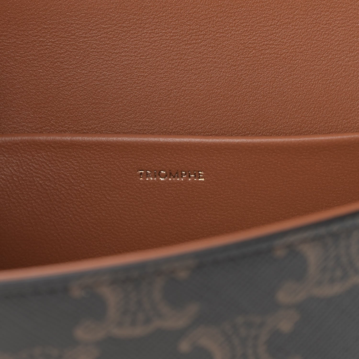 Celine Triomphe Canvas Chain Shoulder Bag Tan 7 of 13