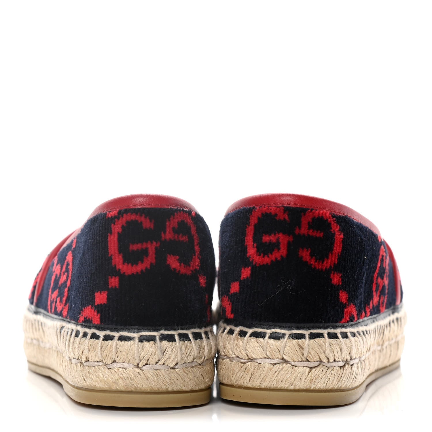 Gucci Terry Cloth GG Monogram Espadrilles 36 Blue Red 7 of 13
