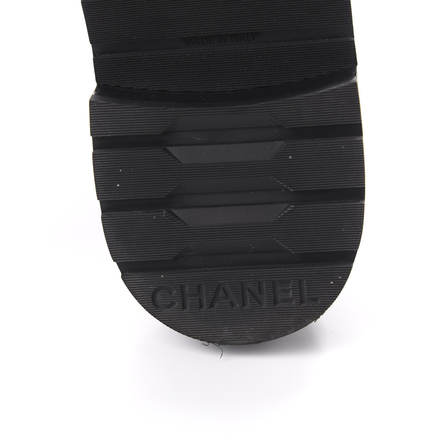 Chanel Lambskin Calfskin Quilted Lace Up Combat Boots 37.5 Black 6 of 9