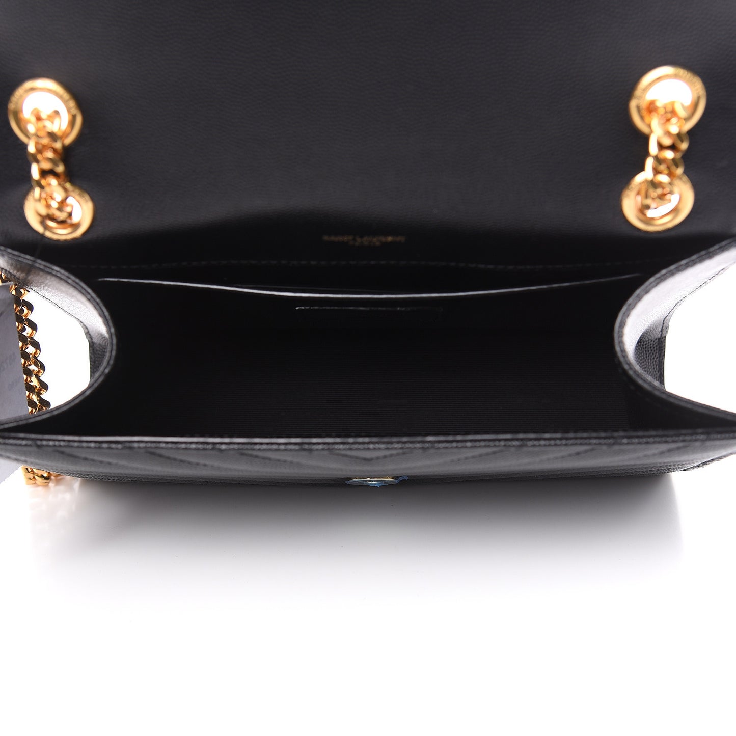 Grain De Poudre Matelasse Chevron Medium Monogram Satchel Black