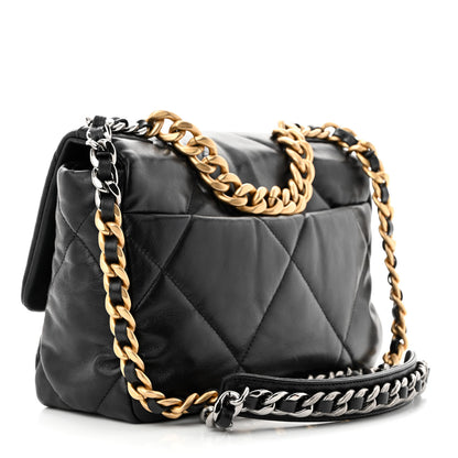 Chanel Goatskin Quilted Medium Chanel 19 Flap Black 3 of 13