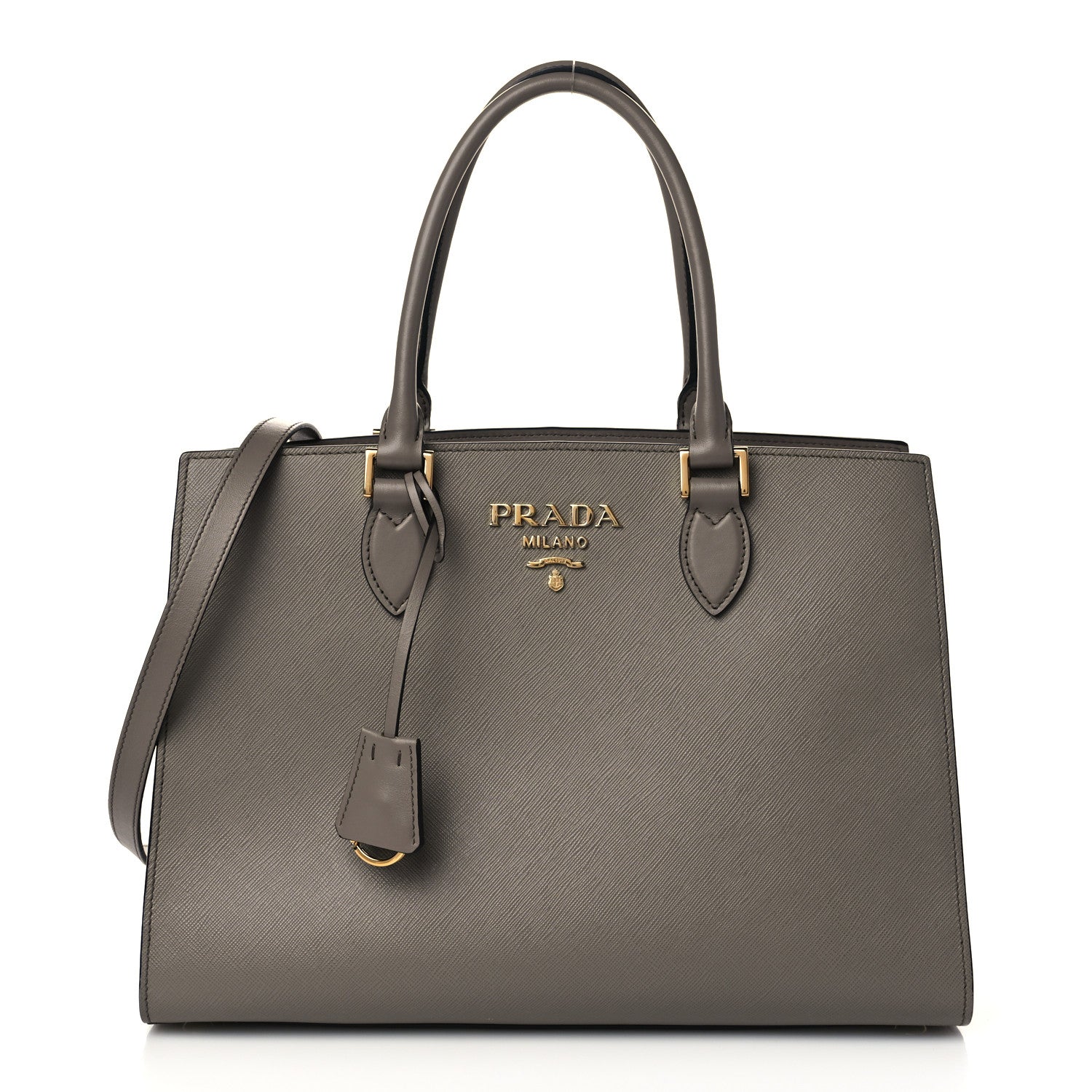 Prada Saffiano Metal Top Handle Argilla 1 of 9