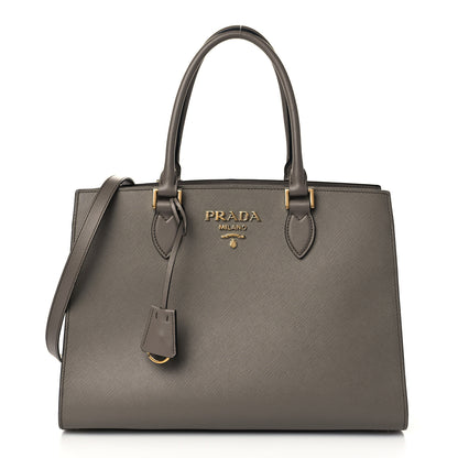 Prada Saffiano Metal Top Handle Argilla 1 of 9