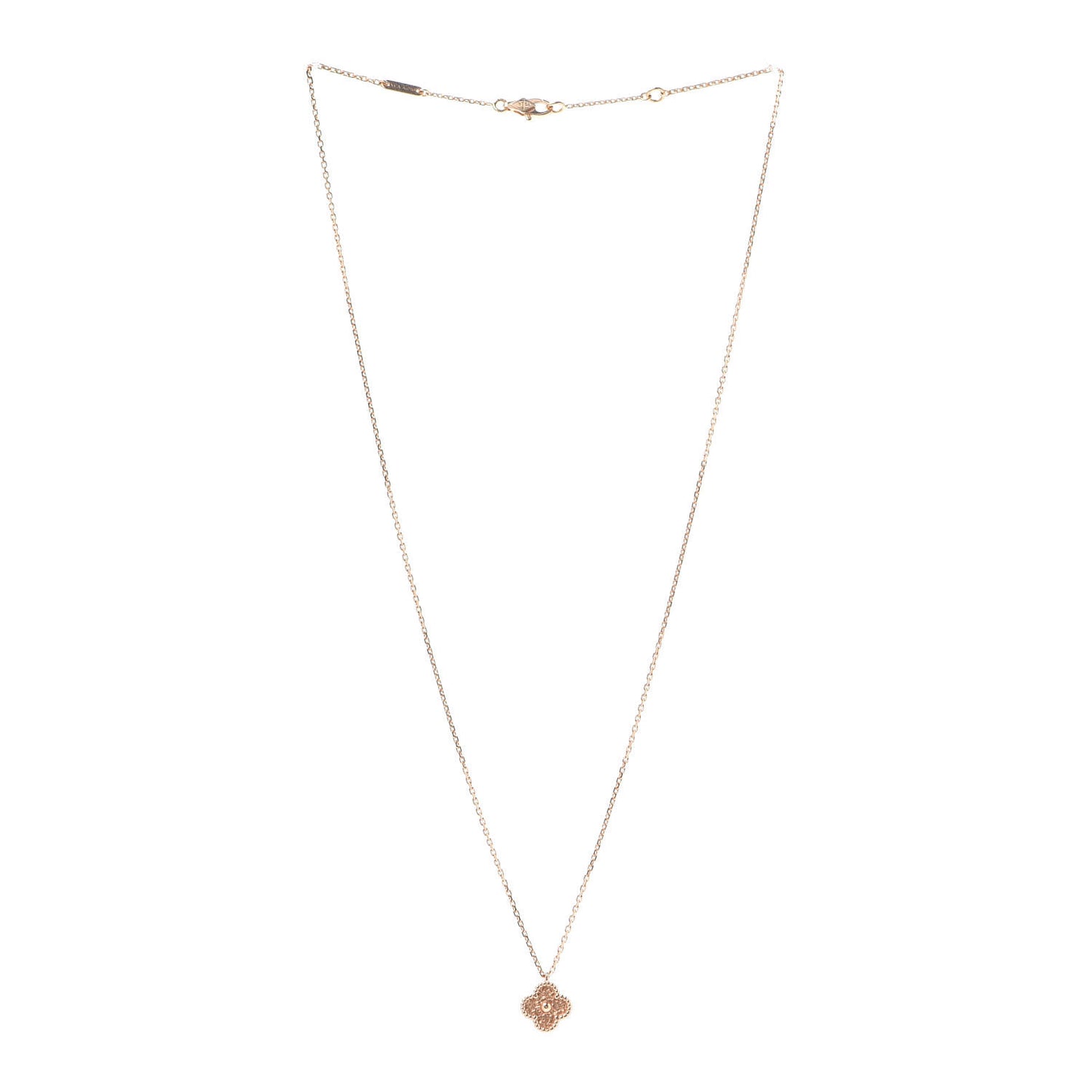 18K Rose Gold Sweet Alhambra Pendant Necklace