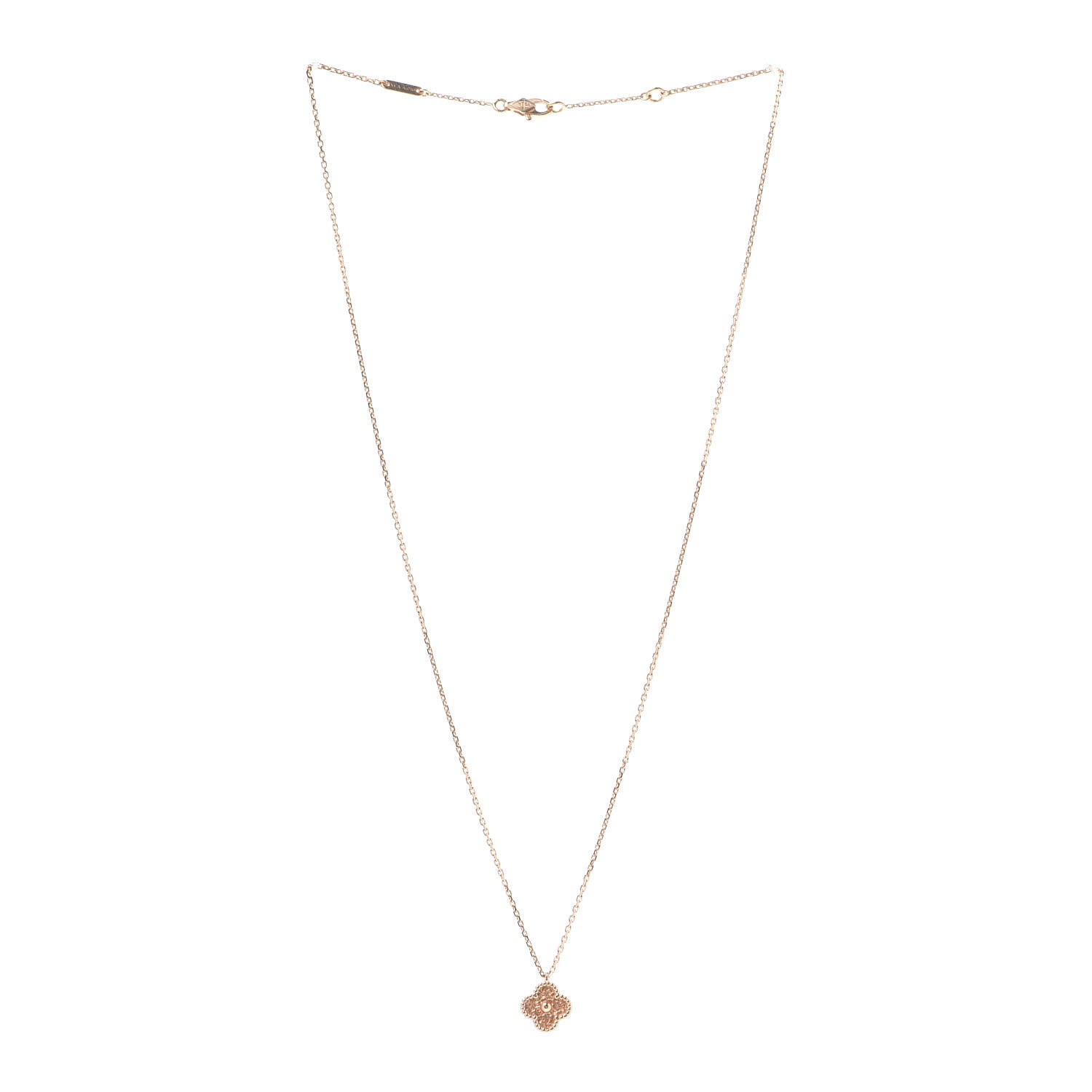 Van Cleef & Arpels 18K Rose Gold Sweet Alhambra Pendant Necklace 3 of 8