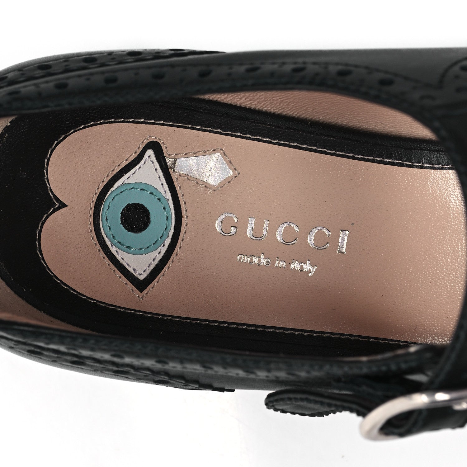 Gucci Calfskin Queercore Brogue Knee High Boots 39.5 Black 7 of 10