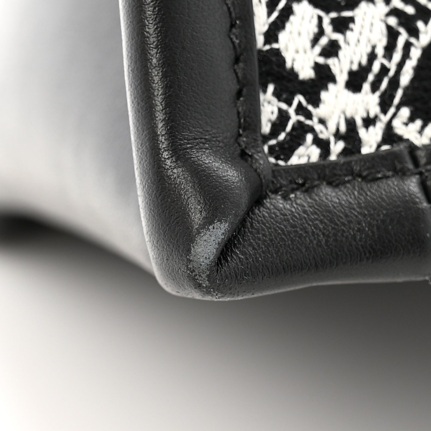 Calfskin Canvas Medium Plan De Paris Book Tote With Strap Black White