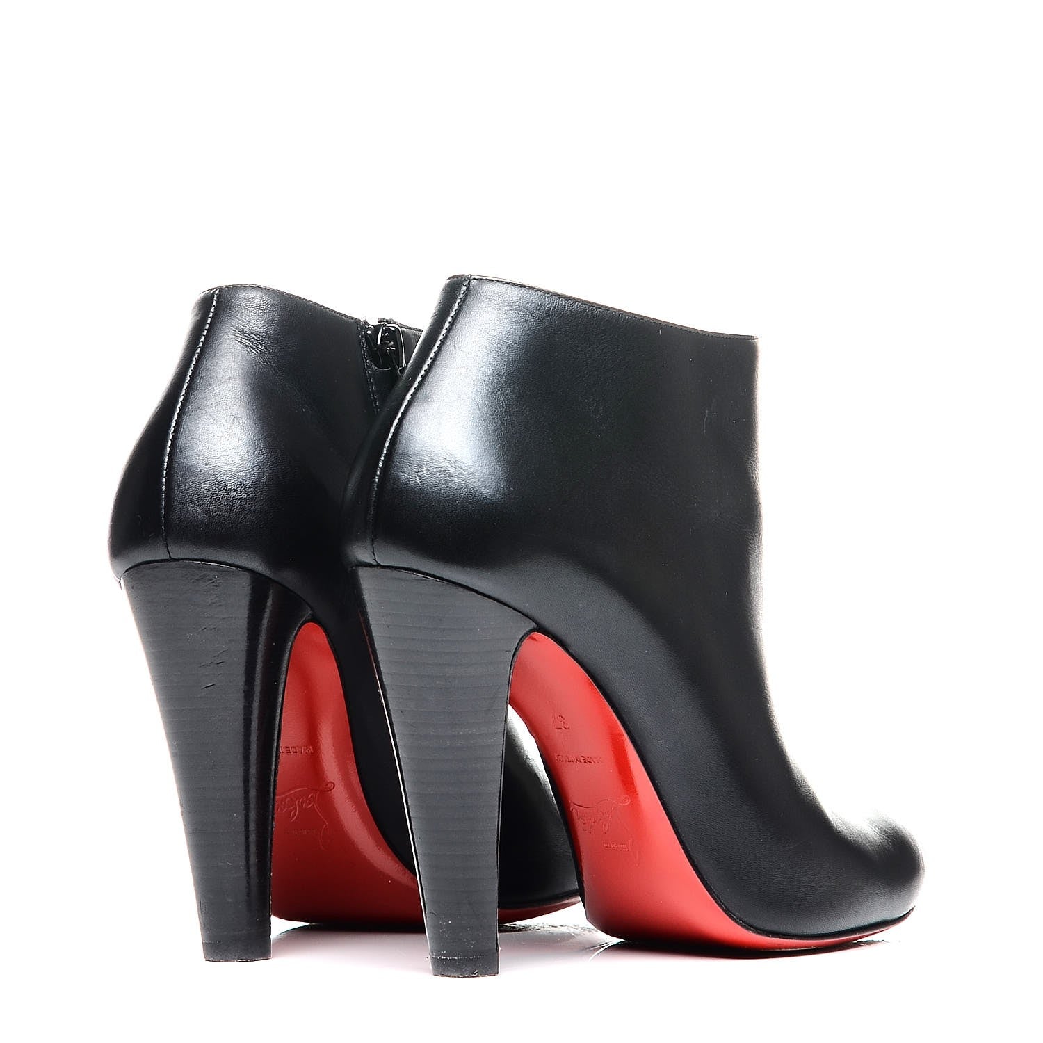Christian Louboutin Calfskin Bobsleigh 100 Ankle Boots 37 Black 4 of 9