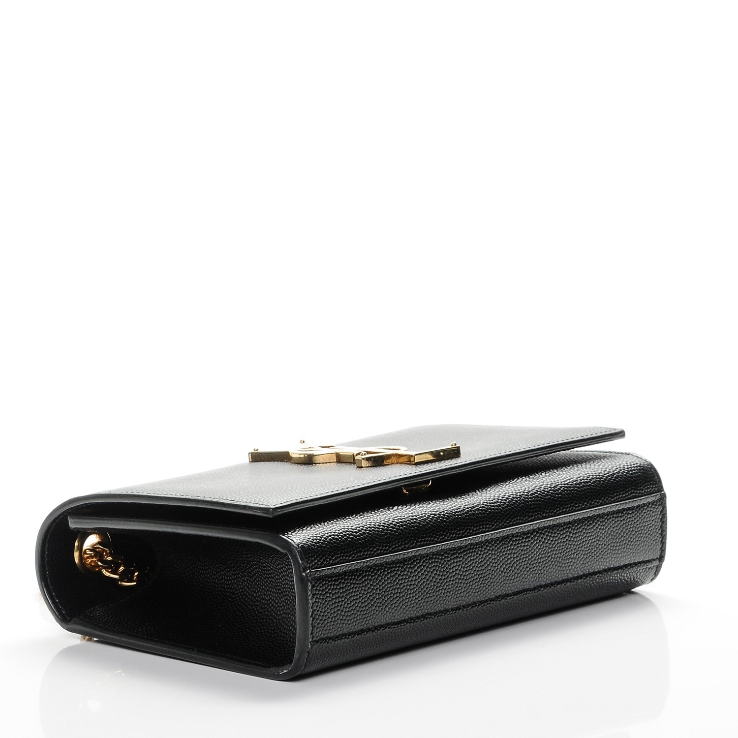 Saint Laurent Grain De Poudre Small Monogram Kate Satchel Black 4 of 6