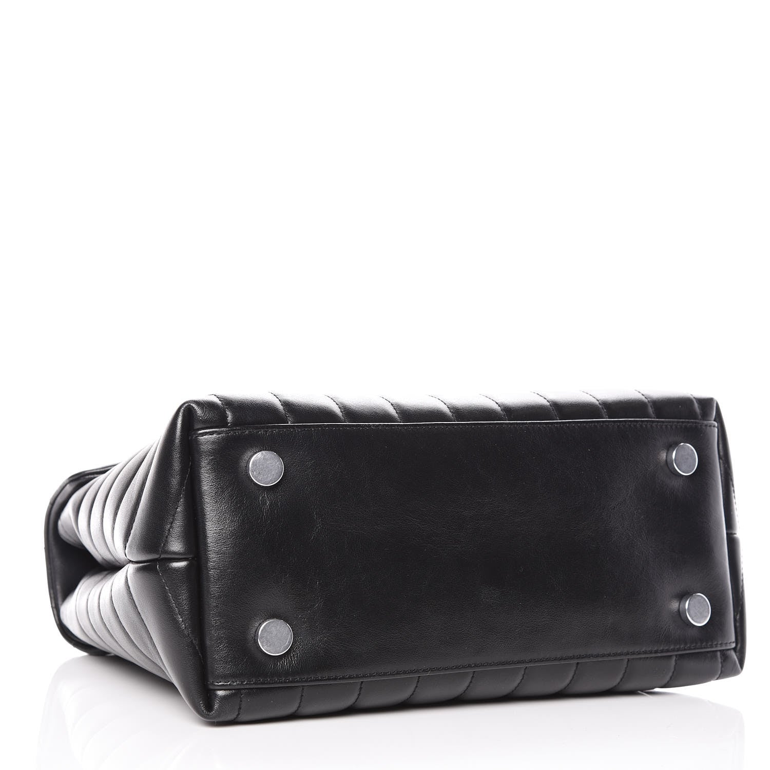 Saint Laurent Calfskin Y Quilted Monogram Medium Loulou Satchel Black 4 of 11