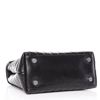Saint Laurent Calfskin Y Quilted Monogram Medium Loulou Satchel Black 4 of 11
