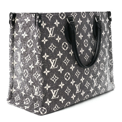 Louis Vuitton Monogram Jacquard Denim Onthego MM Black 3 of 11