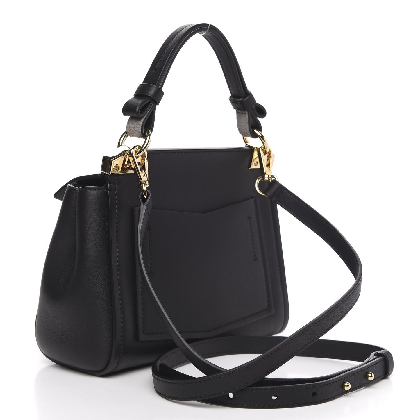 Calfskin Mini Mystic Shoulder Bag Black