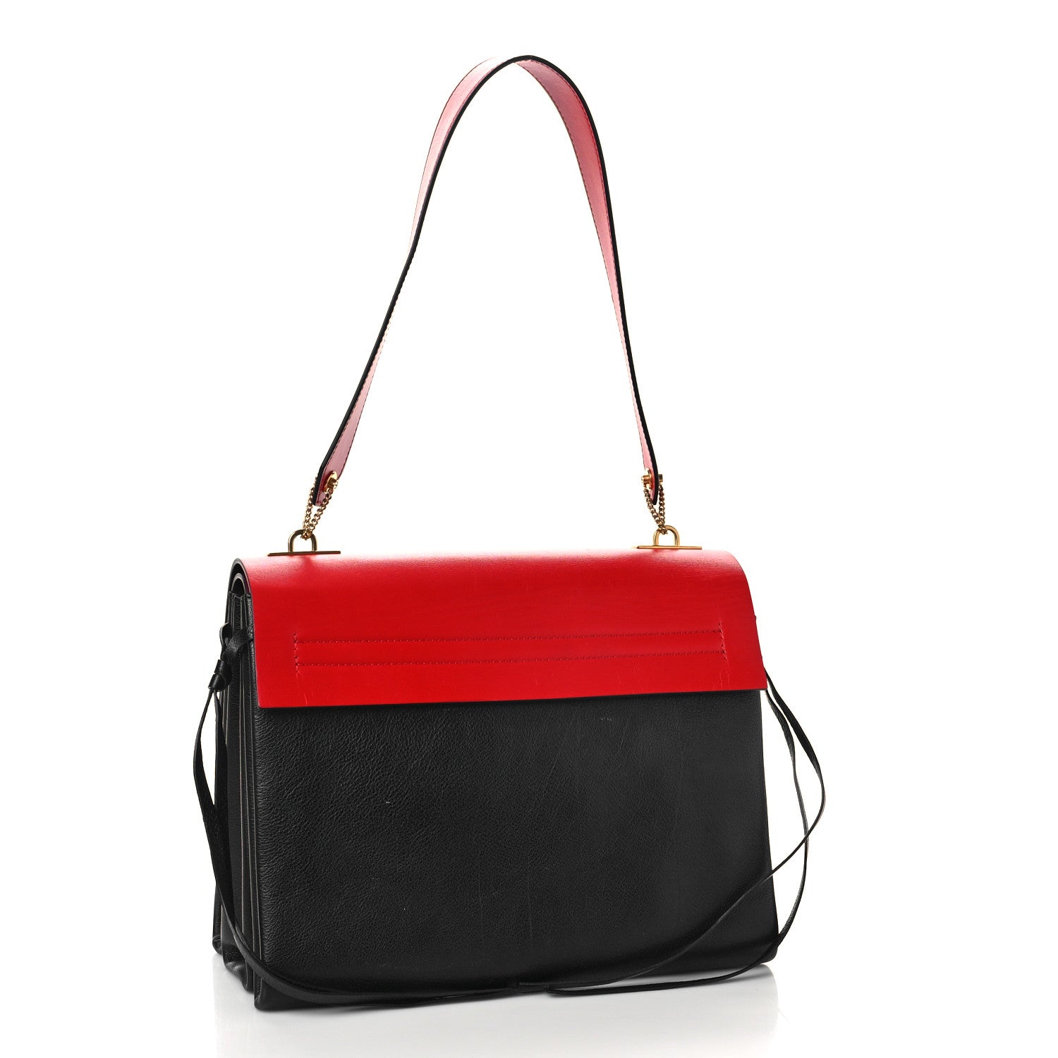 Valentino Garavani Smooth Calfskin Medium Vring Shoulder Bag Rouge Pur Cerise Black 3 of 10