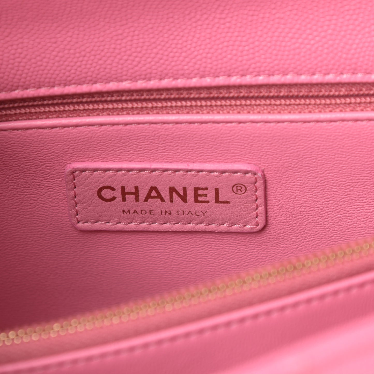 Caviar Lizard Embossed Quilted Small Coco Handle Flap Pink