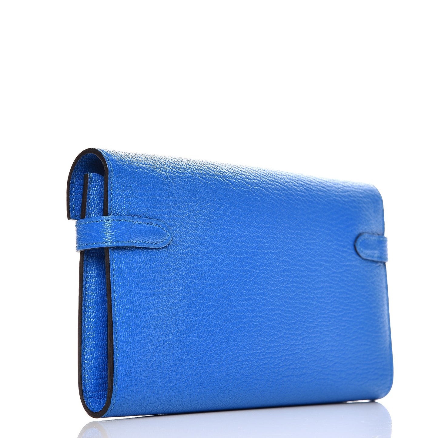 Chevre Mysore Kelly Longue Wallet Bleu Hydra