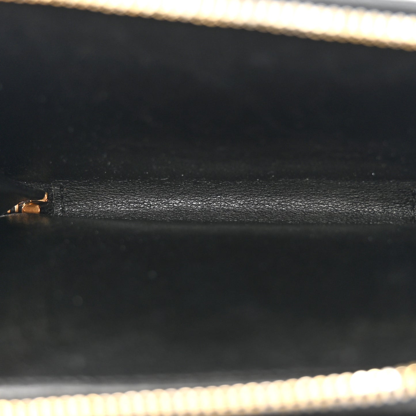 Grain De Poudre Matelasse Chevron Monogram Compact Zip Around Wallet Black