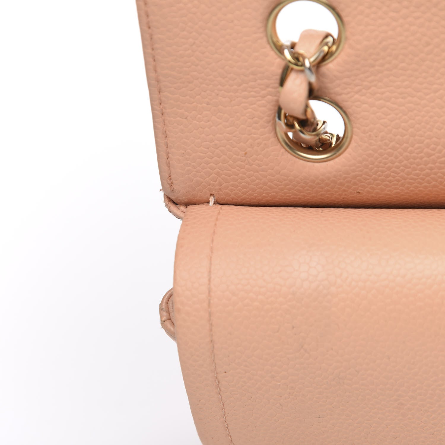 Chanel Caviar Quilted Medium Double Flap Beige 13 of 17