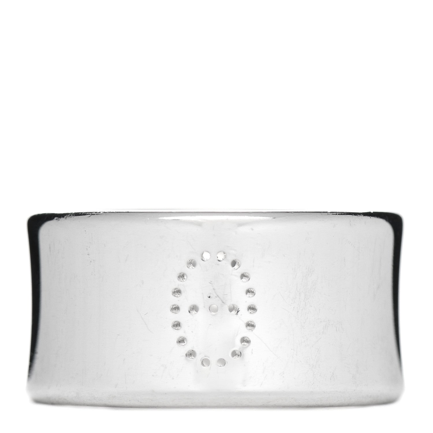 Hermes Sterling Silver GM Eclipse Ruban Ring 53 6.25 3 of 5