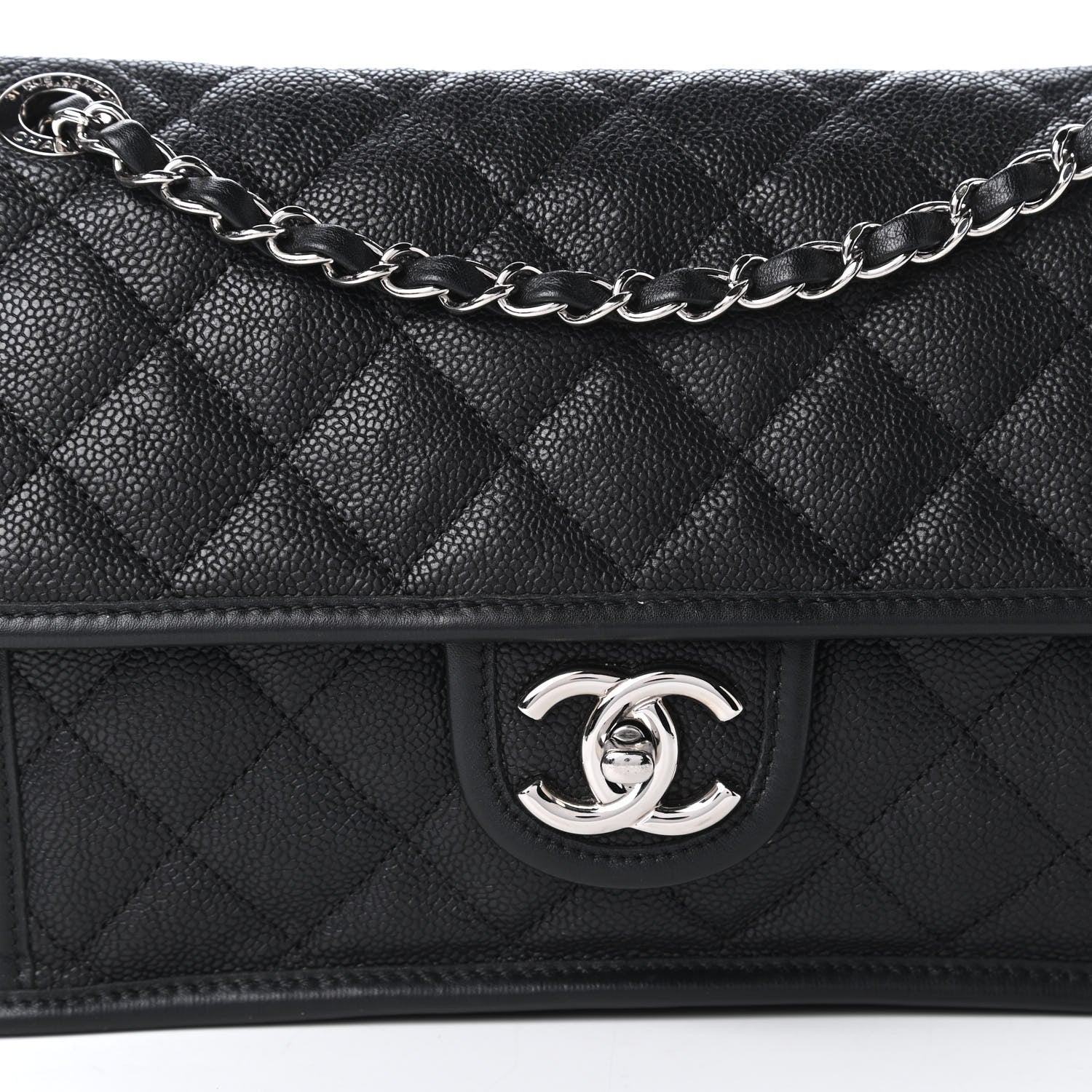 Chanel Caviar Quilted Medium French Riviera Flap Black 10 of 11