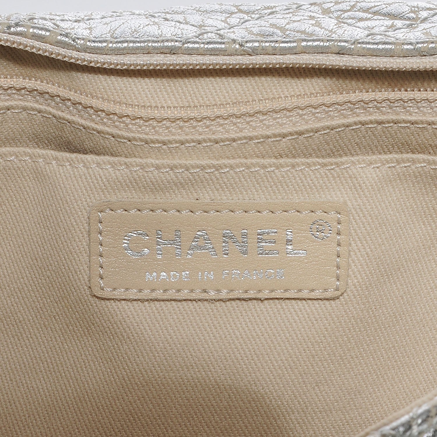 Chanel Calfskin Ice Cube On the Rocks Medium Flap Silver 5 of 7
