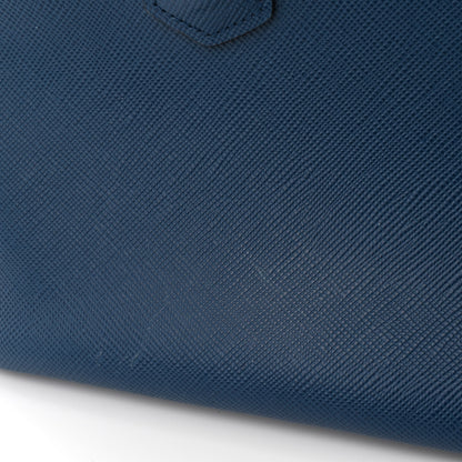 Prada Saffiano Cuir Twin Tote Bleuette 12 of 13