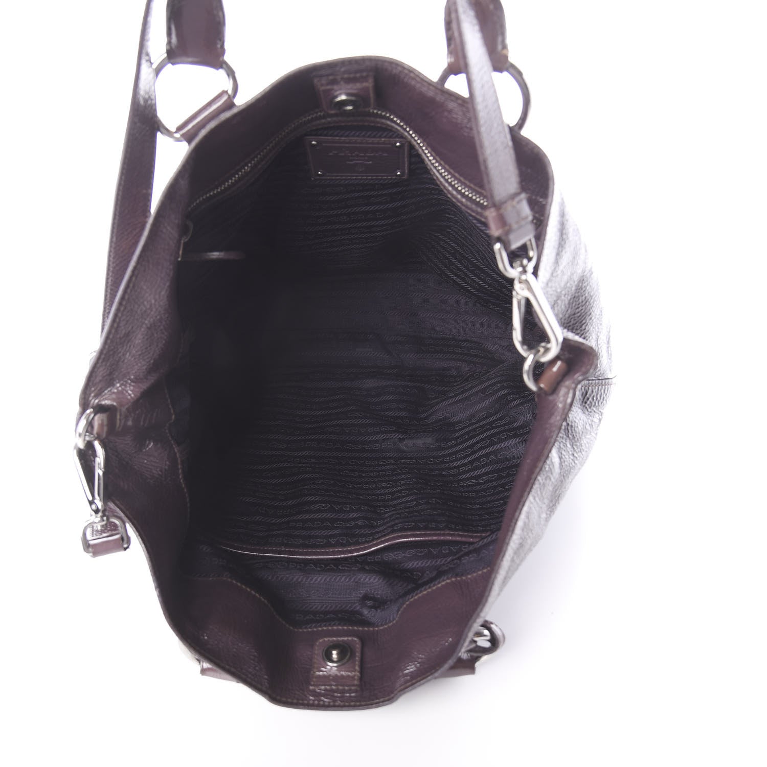 Prada Vernice Sfumata Shopping Tote Lampone 6 of 9