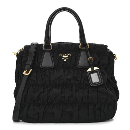 Prada Tessuto Nylon Gaufre Tote Black 1 of 11