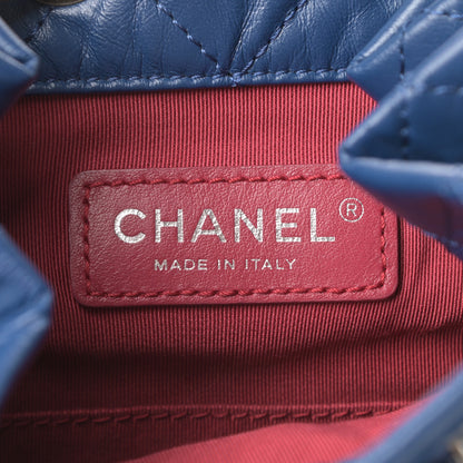 Chanel Aged Calfskin Quilted Gabrielle Backpack Blue 6 of 11