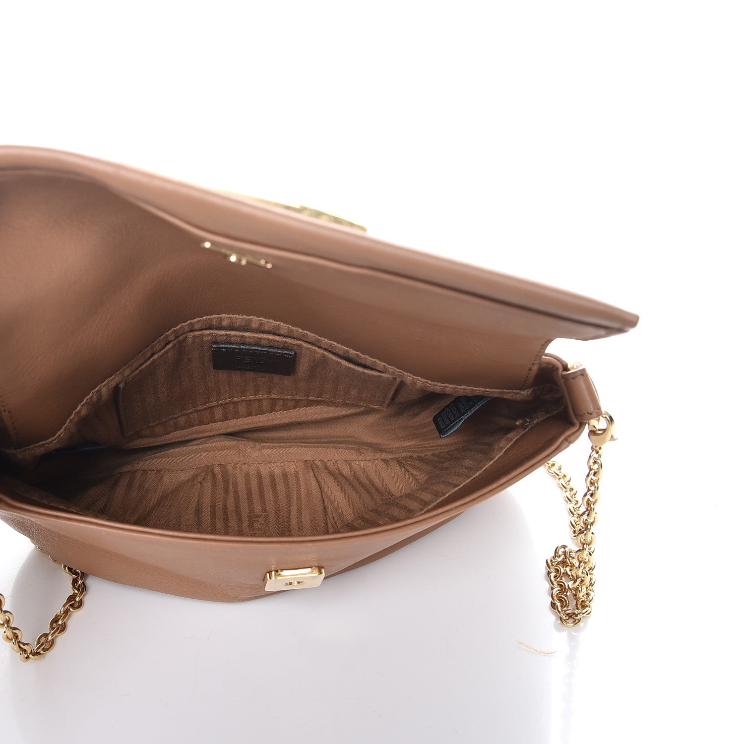 Fendi Vitello Flamingo Enamel Fendista Pouchette Crossbody Orzo 5 of 8