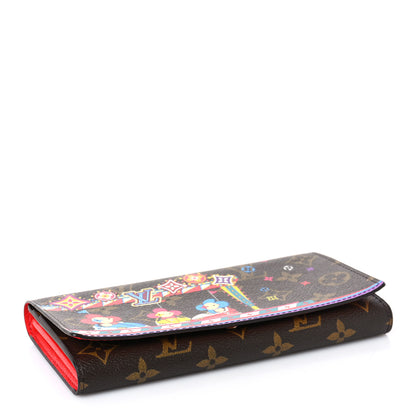 Louis Vuitton Monogram 2020 Christmas Animation Sarah Wallet Coquelicot 4 of 8