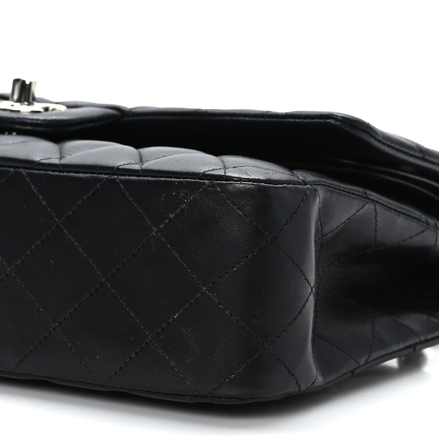 Chanel Lambskin Quilted Medium Double Flap Black 9 of 9