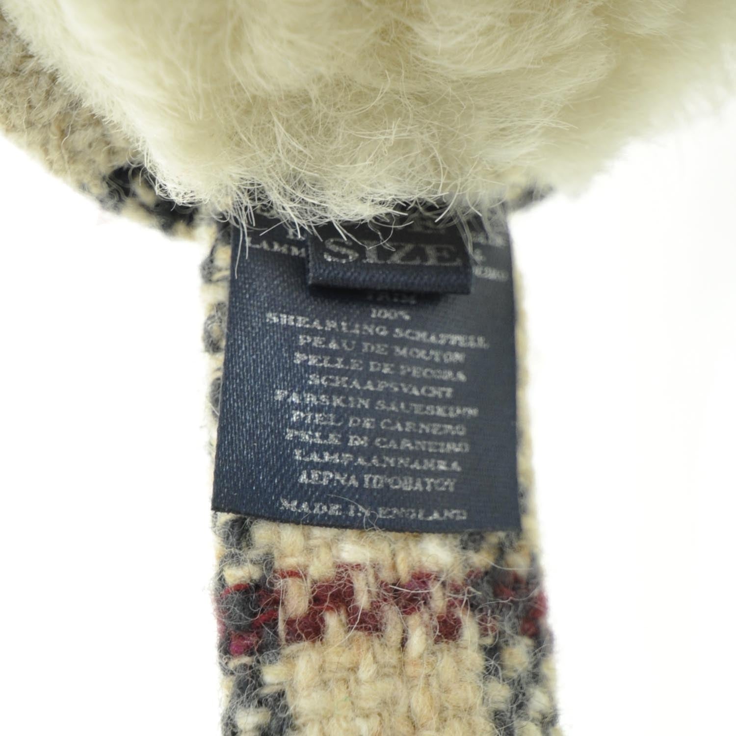 Burberry Shearling Check Earmuffs 6 of 6