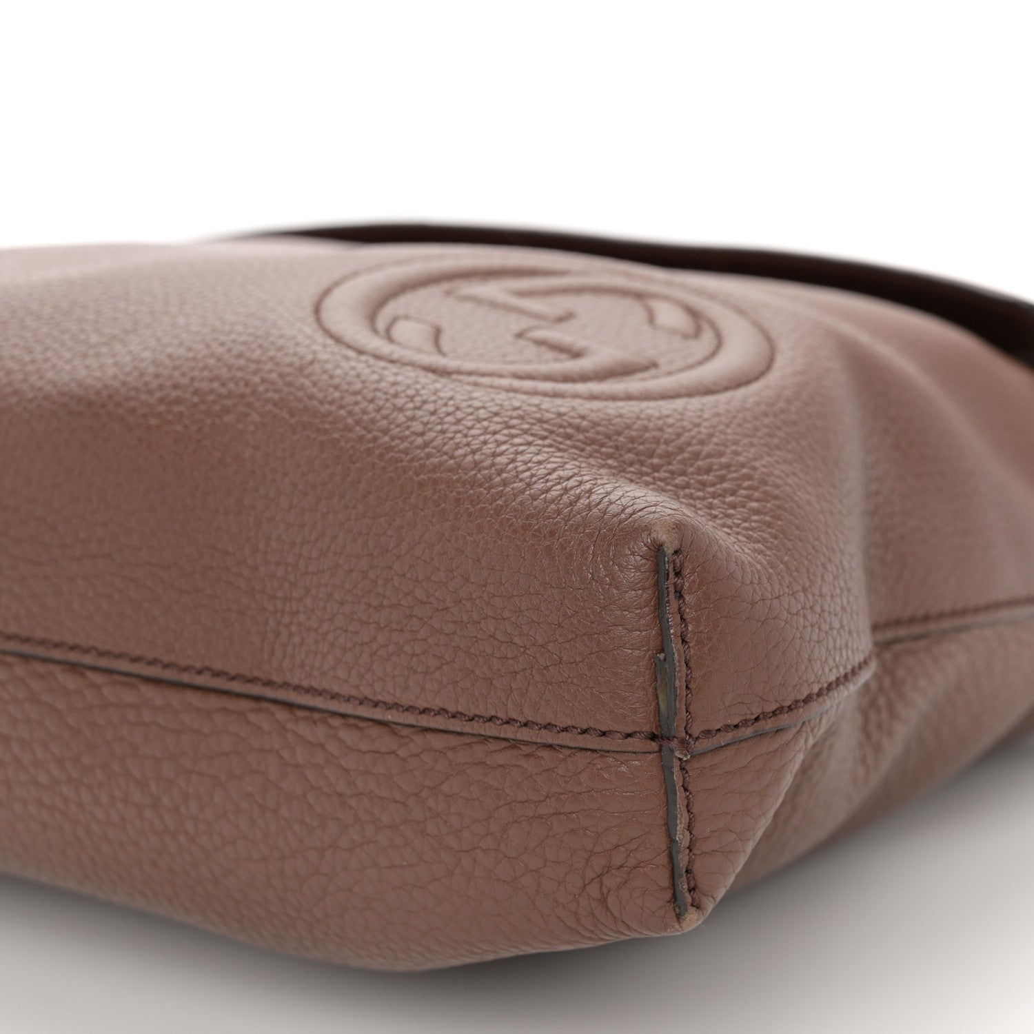 Gucci Pebbled Calfskin Medium Soho Messenger Bag Brown 10 of 13