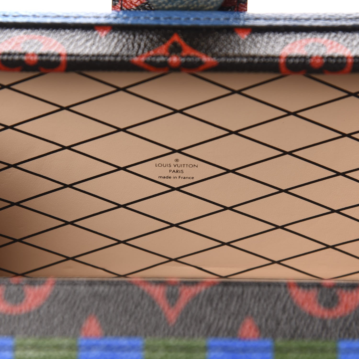 Louis Vuitton Damier Race Petite Malle Blue Vert 6 of 12