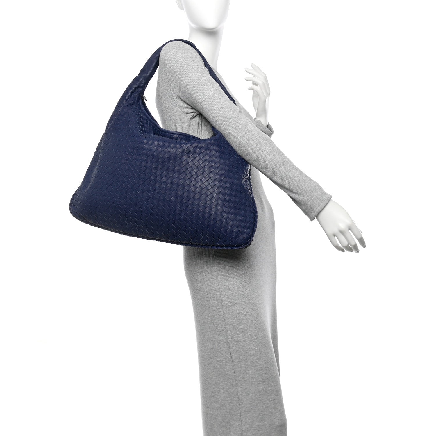 Bottega Veneta Nappa Intrecciato Maxi Veneta Hobo Sapphire 2 of 11